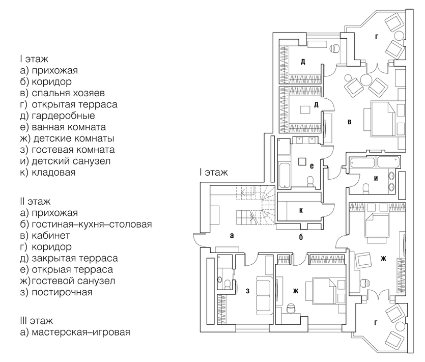 Трехэтажная квартира, где создано все для комфортной жизни