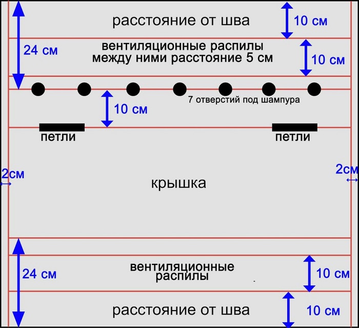 чертёж мангала из газового баллона 