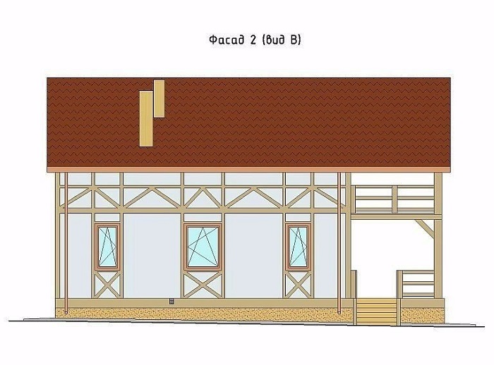 фасад имитация фахверка схема