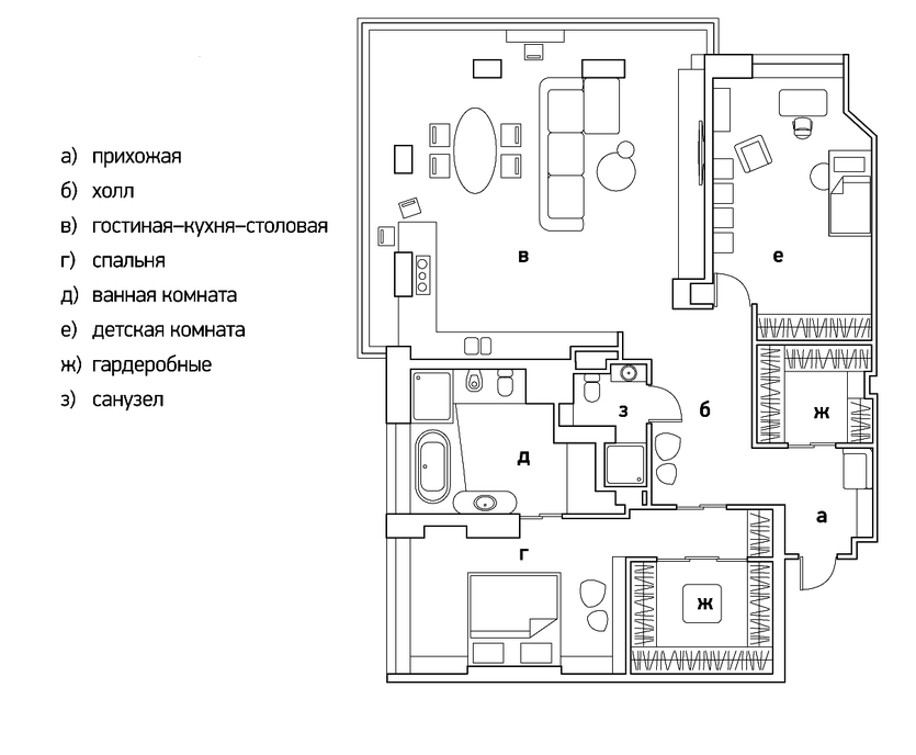 Современная квартира для активной семьи