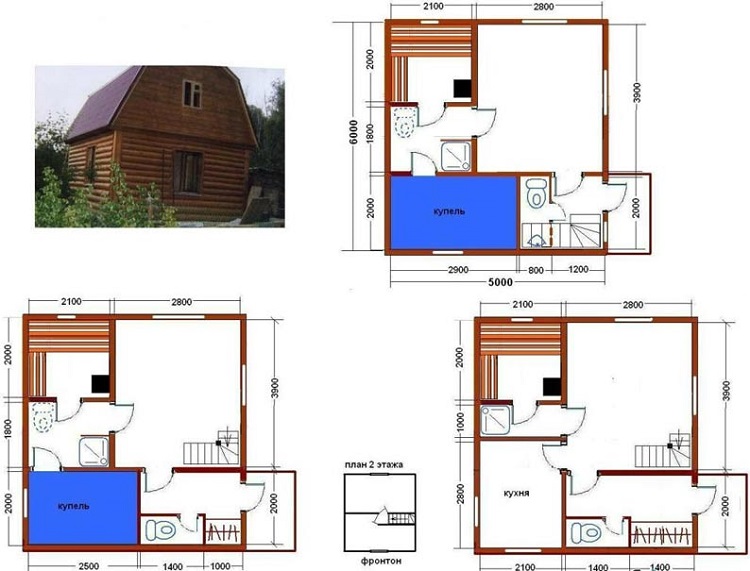 проект бани с санузлом
