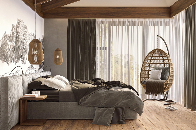 Оформление спальни в загородном доме: 5 советов от дизайнеров